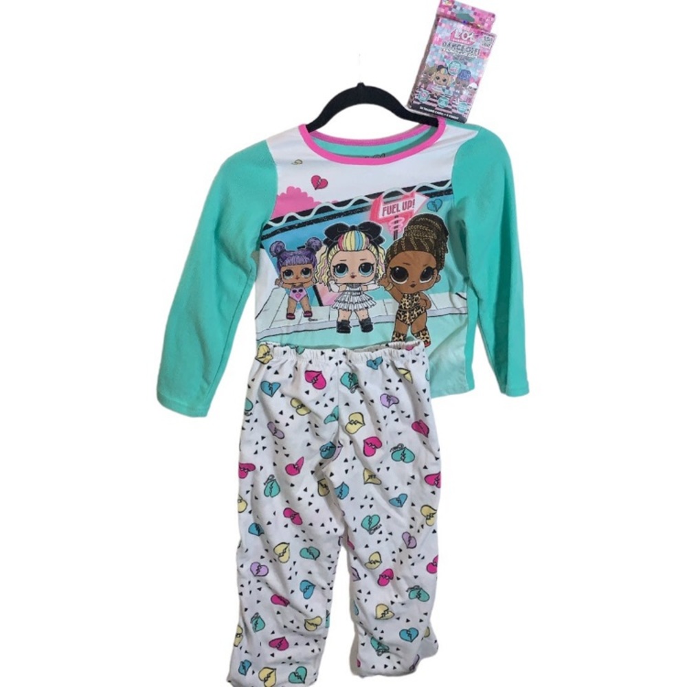 LOL Surprise! 2pc size 10 pajama set & 24 Trading cards, 9 tokens
